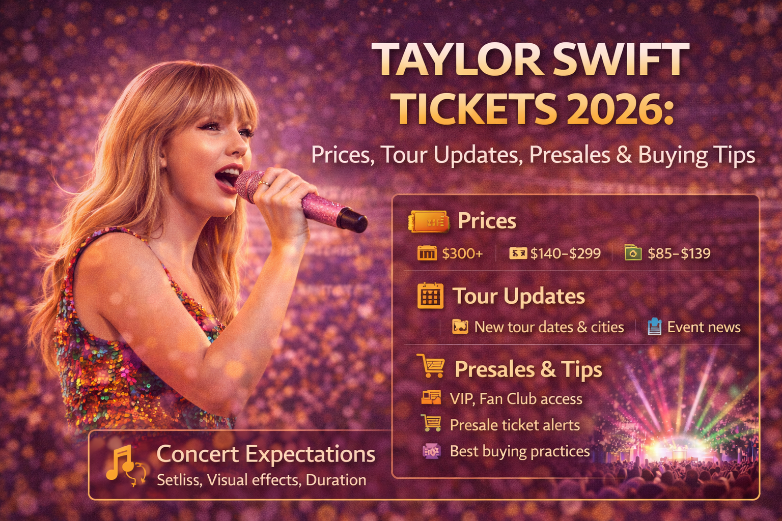 Taylor Swift Tickets 2026: Prices, Tour Updates, Presales & Buying Tips